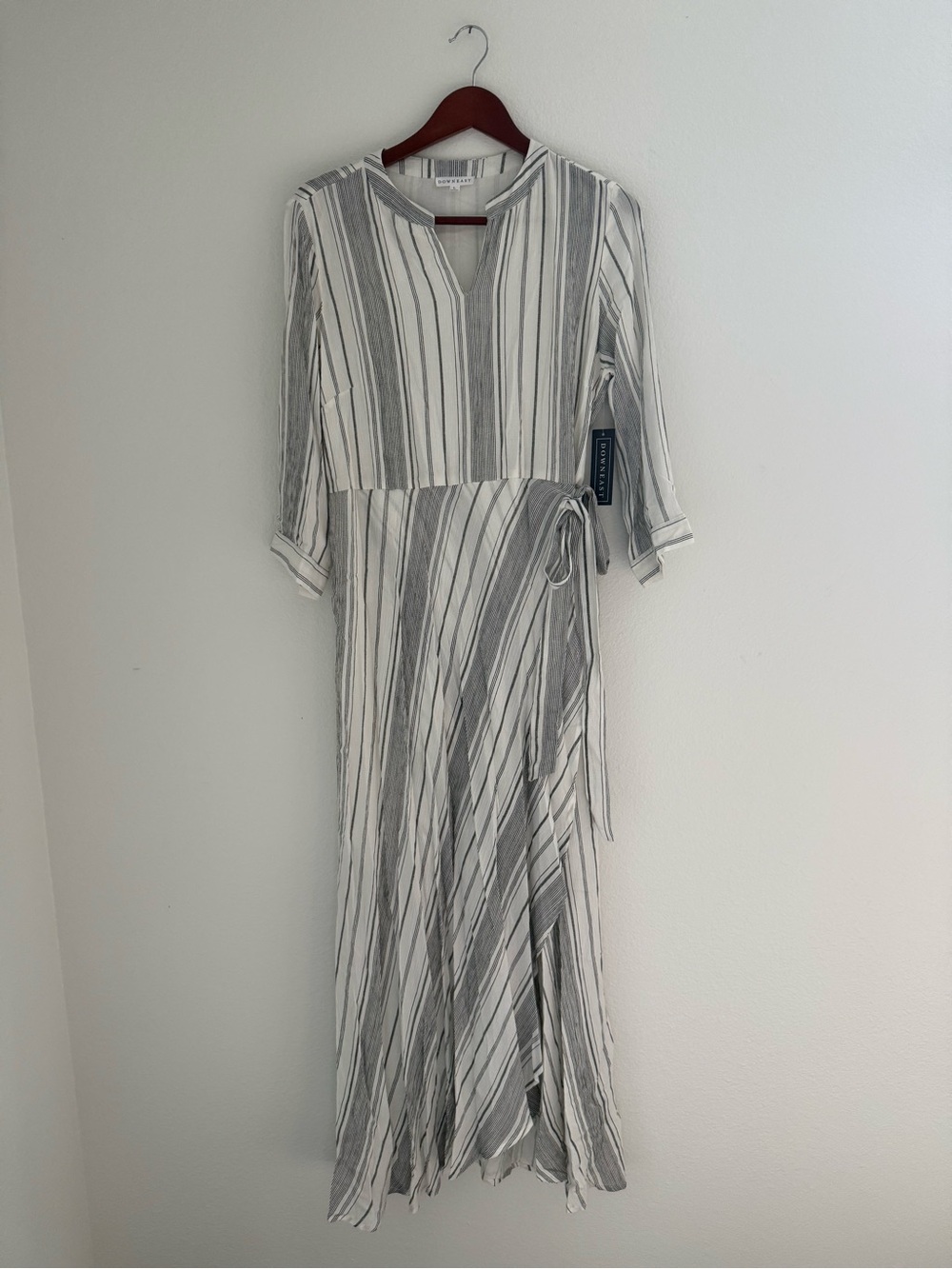 NWT DownEast Striped Dress With Side Tie